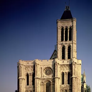 View of the West facade, begun c. 1135 (photo)