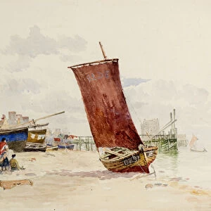 View of the Wooden Pier at Broughty Ferry, 1874 (w / c)