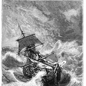 vignette of Jules Vernes book "The Children of Captain Grant