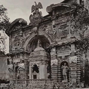 Villa D Este, Tivoli, The Fountain of the Organ (b / w photo)