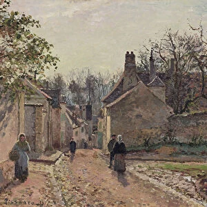 A Village Street, Louveciennes, 1871 (oil on canvas)
