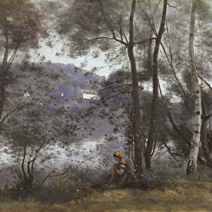 Ville d Avray: The Lake Seen Through Foliage, 1865-1870 (oil on canvas)