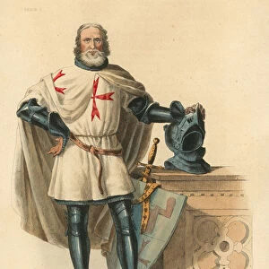 Villiers de L Ile-Adam (coloured engraving)
