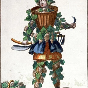 The Vintner's outfit, 17th century (engraving)