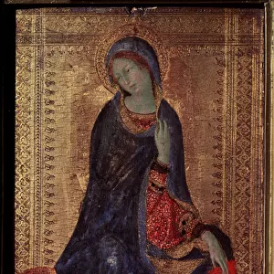 Virgin Annunciate. Peinture de Simone Martini (1280 / 85-1344), 1340-1344. Tempera sur bois. Art gothique. Musee de l Ermitage, Saint Petersbourg