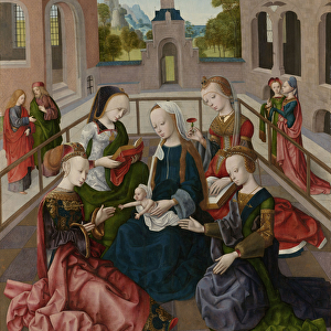 The Virgin and Child with Four Holy Virgins, c. 1495-1500 (oil on panel)