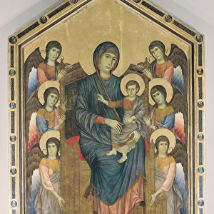 The Virgin and Child in Majesty surrounded by Six Angels, c. 1270 (oil on panel)