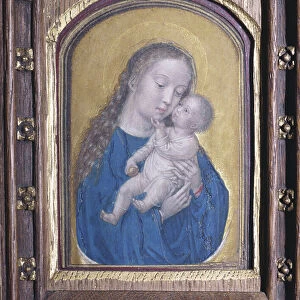 The Virgin and Child (oil on parchment)
