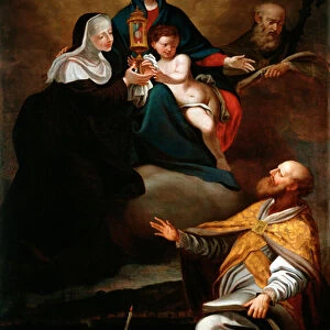 Virgin with child, with st Erasmus of Formia, St Augustine of Hippo and St Clare