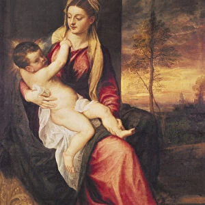 Virgin with Child at Sunset, 1560 (oil on canvas)