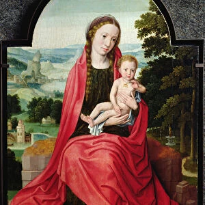 Virgin with the Infant Christ Holding a Pansy (oil on panel)