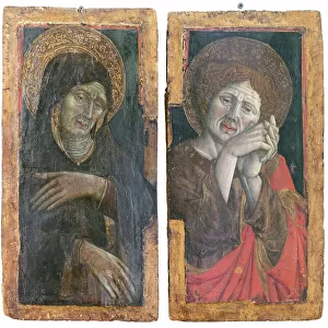 The Virgin and St John the evangelist, (tempera on panel)