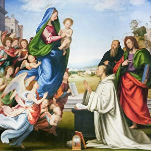 The vision of st. Bernard, 1504-07, (oil on panel)