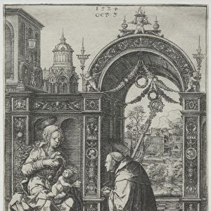 The Vision of St. Bernard, 1524 (engraving)