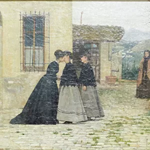 The visit, 1868, Silvestro Lega (painting)