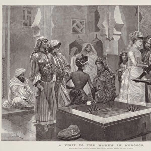 A Visit to the Harem in Morocco (engraving)