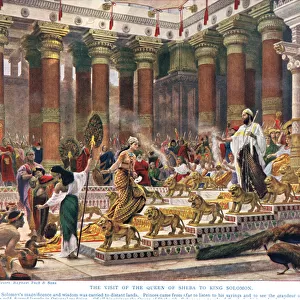 The Visit of the Queen of Sheba to King Solomon, illustration from Hutchinson