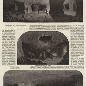 A Visit to the Salt-Mines of Cheshire (engraving)
