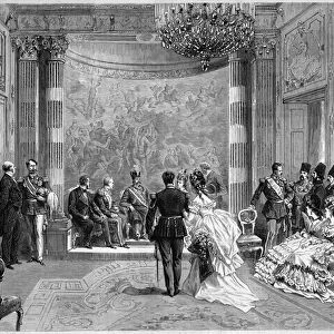 Visit of the Shah of Persia in France, 1873: feast organized at the Elysee Palace by