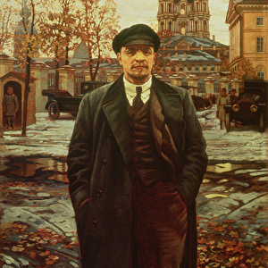 Vladimir Ilyich Lenin (1870-1924) at Smolny, c. 1925 (oil on canvas)
