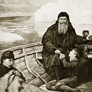 The last voyage of Henry Hudson, illustration from Hutchinson
