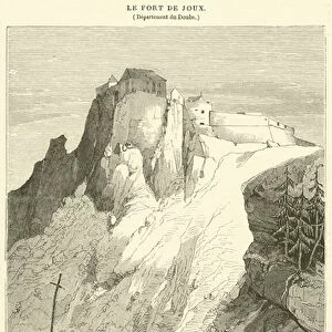 Vue du fort de Joux, prison de Mirabeau et de Toussaint-Louverture (engraving)