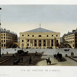 Vue du theatre de l Odeon - in "Vues de Paris"by Courvoisier