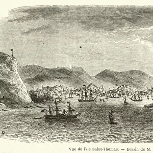 Vue de l ile Saint-Thomas (engraving)