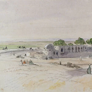 The Wadi, Es-Sioot, Egypt, 1854 (w / c, pen & ink)
