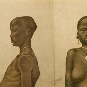 Waganda boy and Dinka girl, from The History of Mankind, Vol. III, by Prof