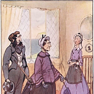 They walked haughtily out of the cottage, illustration from David Copperfield