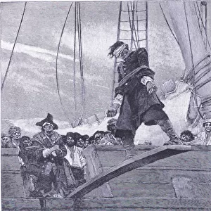 Walking the plank, from Howard Pyles Book of Pirates published by Harper & Bros