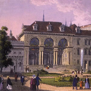 Wallenstein Garden, Prague, 1847 (coloured steel engraving)