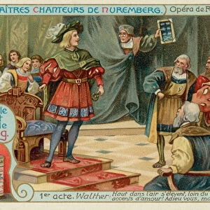 Walther sings for the Meistersingers (chromolitho)