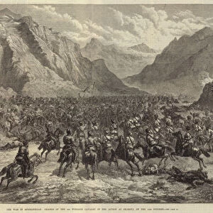 The War in Afghanistan, Charge of the 2nd Punjaub Cavalry in the Action at Shahjui, on 24 October (engraving)