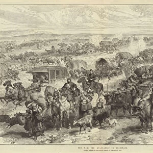 The War, the Evacuation of Alexinatz (engraving)