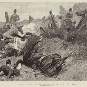 "Ware Wire!", an Incident in the Hunting Field (engraving)