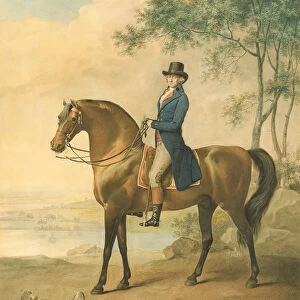 Warren Hastings on his Arabian Horse, 1796 (w / c on paper)