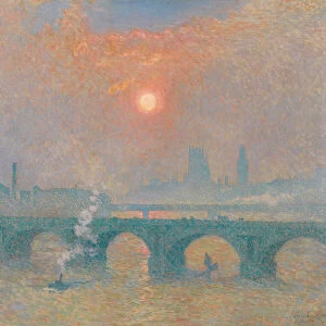 Waterloo Bridge, 1918 (oil on canvas)