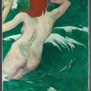 In the Waves, 1889 (oil on fabric)