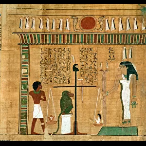 The Weighing of the Heart, detail from a page of the Book of the Dead (papyrus)