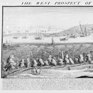 The West Prospect of His Majestys Dock-Yard at Chatham, 1738 (engraving)