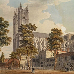 Westminster Abbey From The Schools, 1790-1792 (w / c over pencil on paper)