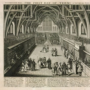 Westminster Hall, The First Day of Term, A Satirical Poem (engraving)