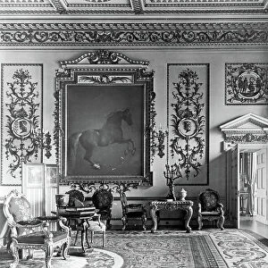 The Whistlejacket Room, Wentworth Woodhouse, South Yorkshire, from The English Country House (b/w photo) (see also 306334)