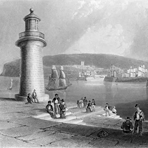 Whitehaven Harbour, c. 1840-50 (engraving)