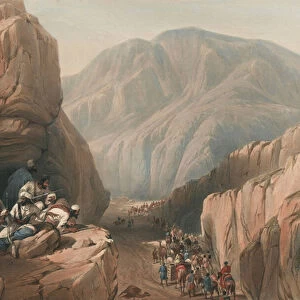 The Wild Pass of Siri-Kajoor, 1842 (colour litho)