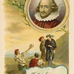 William Shakespeare, English playwright and poet (chromolitho)