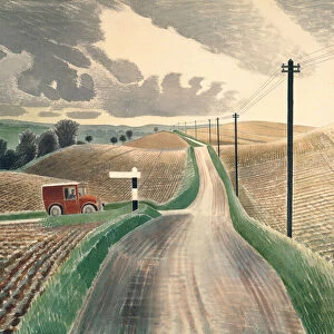Wiltshire Landscape, 1937 (watercolour)