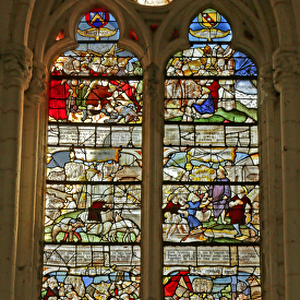 Window depicting the Beatitudes (stained glass)